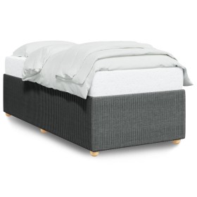 Estructura de cama individual tela gris oscuro de , Camas y somieres - Ref: Foro24-3285072, Precio: 126,57 €, Descuento: %
