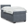 Cama box spring individual con colchón terciopelo gris oscuro de , Camas y somieres - Ref: Foro24-3288772, Precio: 346,50 €, ...