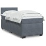 Cama box spring individual con colchón terciopelo gris oscuro de , Camas y somieres - Ref: Foro24-3288770, Precio: 333,96 €, ...