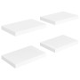 Estantes flotantes de pared 4 uds MDF blanco 40x23x3,8 cm en Estanterías | Comprar online en Foru.es