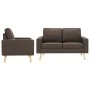 Zweiteilige Sofagarnitur aus braunem Stoff von vidaXL, Sofas - Ref: Foro24-3056616, Preis: 487,10 €, Rabatt: %
