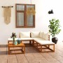 Set muebles de jardín 6 pzas con cojines madera maciza acacia de , Conjuntos de jardín - Ref: Foro24-3098664, Precio: 537,94 ...
