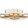 Set muebles de jardín 6 pzas con cojines madera maciza acacia de , Conjuntos de jardín - Ref: Foro24-3098664, Precio: 537,94 ...