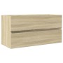 Set de mueble de baño 2 piezas cerámica y madera de ingeniería de , Muebles de baño - Ref: Foro24-3307660, Precio: 226,62 €, ...