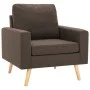 Zweiteilige Sofagarnitur aus braunem Stoff von vidaXL, Sofas - Ref: Foro24-3056616, Preis: 487,10 €, Rabatt: %