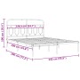 Estructura de cama de metal con cabecero blanca 135x190 cm de , Camas y somieres - Ref: Foro24-377165, Precio: 98,78 €, Descu...