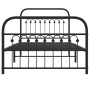 Estructura de cama con cabecero y estribo metal negro 100x190cm de , Camas y somieres - Ref: Foro24-376612, Precio: 81,97 €, ...
