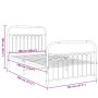 Estructura de cama con cabecero y estribo metal negro 100x190cm de , Camas y somieres - Ref: Foro24-376612, Precio: 81,97 €, ...