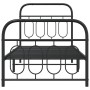 Estructura de cama con cabecero y estribo metal negro 90x190 cm de , Camas y somieres - Ref: Foro24-377127, Precio: 86,74 €, ...