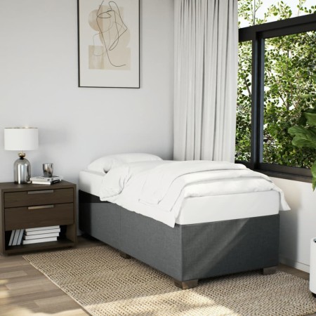 Cama box spring con colchón tela gris oscuro 90x190 cm de , Camas y somieres - Ref: Foro24-3285177, Precio: 335,84 €, Descuen...
