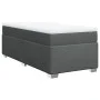 Box spring bed with dark gray fabric mattress 90x190 cm by , Beds and slatted bases - Ref: Foro24-3285177, Price: 330,71 €, D...