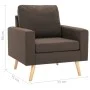 Zweiteilige Sofagarnitur aus braunem Stoff von vidaXL, Sofas - Ref: Foro24-3056616, Preis: 487,10 €, Rabatt: %