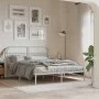 Bed frame with white metal headboard 160x200 cm by , Beds and slatted bases - Ref: Foro24-376652, Price: 125,68 €, Discount: %