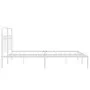 Bed frame with white metal headboard 160x200 cm by , Beds and slatted bases - Ref: Foro24-376652, Price: 125,68 €, Discount: %