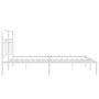 Estructura de cama con cabecero metal blanca 160x200 cm de , Camas y somieres - Ref: Foro24-376652, Precio: 127,72 €, Descuen...