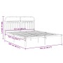 Estructura de cama con cabecero metal blanca 160x200 cm de , Camas y somieres - Ref: Foro24-376652, Precio: 127,72 €, Descuen...