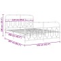Estructura cama metal con cabecero y estribo blanco 150x200 cm de , Camas y somieres - Ref: Foro24-377186, Precio: 125,02 €, ...