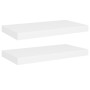 Estantes flotantes de pared 2 uds MDF blanco 50x23x3,8 cm en Estanterías | Comprar online en Foru.es