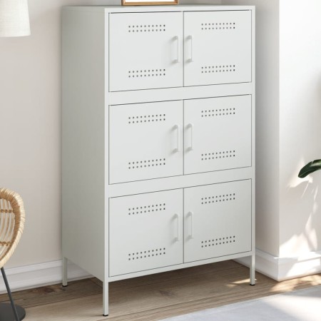 Aparador de acero blanco 68x39x113 cm de , Aparadores - Ref: Foro24-842963, Precio: 151,99 €, Descuento: %