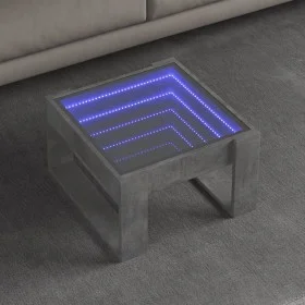 Coffee table with Infinity LED concrete gray 50x53x30 cm by , Coffee table - Ref: Foro24-847626, Price: 74,57 €, Discount: %