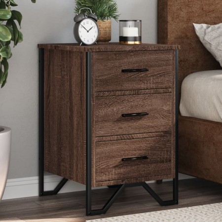 Mesita de noche madera de ingeniería marrón roble 40x41x60 cm de , Mesitas de noche - Ref: Foro24-848528, Precio: 71,73 €, De...
