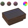 Mesa de centro y LED madera ingeniería marrón roble 70x50x30 cm de , Mesas de centro - Ref: Foro24-847517, Precio: 114,13 €, ...