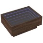 Mesa de centro y LED madera ingeniería marrón roble 70x50x30 cm de , Mesas de centro - Ref: Foro24-847517, Precio: 114,13 €, ...
