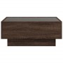 Mesa de centro y LED madera ingeniería marrón roble 70x50x30 cm de , Mesas de centro - Ref: Foro24-847517, Precio: 114,13 €, ...