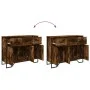 Aparador madera de ingeniería roble ahumado 97x32,5x74,5 cm de , Aparadores - Ref: Foro24-848561, Precio: 119,31 €, Descuento: %