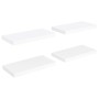 Estantes flotantes de pared 4 uds blanco MDF 50x23x3,8 cm en Estanterías | Comprar online en Foru.es