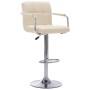 Taburete de barra de cocina de tela color crema de , Taburetes de cocina - Ref: Foro24-283411, Precio: 97,26 €, Descuento: %