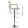 Taburete de barra de cocina de tela color crema de , Taburetes de cocina - Ref: Foro24-283411, Precio: 95,49 €, Descuento: %