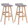 Taburetes de cocina 2 unidades tela gris claro de , Taburetes de cocina - Ref: Foro24-249578, Precio: 144,84 €, Descuento: %