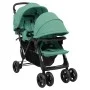 Carrito para gemelos tandem de acero verde de , Cochecitos de bebé - Ref: Foro24-10352, Precio: 215,19 €, Descuento: %