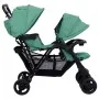 Carrito para gemelos tandem de acero verde de , Cochecitos de bebé - Ref: Foro24-10352, Precio: 215,19 €, Descuento: %