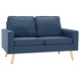 Juego de sofás 2 piezas de tela azul de vidaXL, Sofás - Ref: Foro24-3056618, Precio: 497,53 €, Descuento: %
