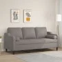 Sofá de 3 plazas con cojines tela gris taupe 180 cm de , Sofás - Ref: Foro24-3200860, Precio: 285,32 €, Descuento: %