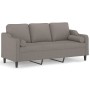 Sofá de 3 plazas con cojines tela gris taupe 180 cm de , Sofás - Ref: Foro24-3200860, Precio: 289,77 €, Descuento: %