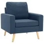 Juego de sofás 2 piezas de tela azul de vidaXL, Sofás - Ref: Foro24-3056618, Precio: 492,57 €, Descuento: %