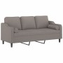 Sofá de 3 plazas con cojines tela gris taupe 180 cm de , Sofás - Ref: Foro24-3200860, Precio: 289,77 €, Descuento: %