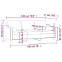 Sofá de 3 plazas con cojines tela gris taupe 180 cm de , Sofás - Ref: Foro24-3200860, Precio: 289,77 €, Descuento: %