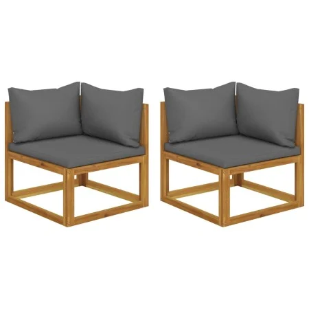 2 pcs sectional corner sofas with cushions dark gray fabric by vidaXL, Modular outdoor sofas - Ref: Foro24-311852, Price: 212...