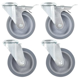 Ruedas giratorias con agujero pasador 12 unidades 100 mm de , Manipulación de materiales - Ref: Foro24-277892, Precio: 69,44 ...