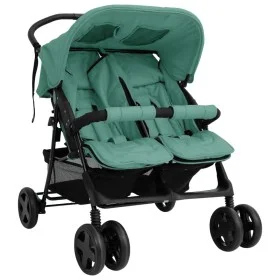 Carrito para gemelos de acero verde de , Cochecitos de bebé - Ref: Foro24-10346, Precio: 215,40 €, Descuento: %