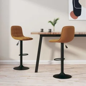 Küchenhocker, 2 Stück, braunes Samtgewebe von , Küchenhocker - Ref: Foro24-333989, Preis: 128,07 €, Rabatt: %