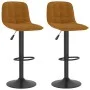 Kitchen stools 2 units brown velvet by , Kitchen stools - Ref: Foro24-333989, Price: 128,07 €, Discount: %