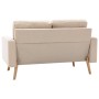 Juego de sofás de 2 piezas tela color crema de vidaXL, Sofás - Ref: Foro24-3056617, Precio: 451,52 €, Descuento: %