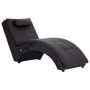 Diván de masaje con almohada de cuero sintético marrón de , Divanes - Ref: Foro24-281346, Precio: 262,81 €, Descuento: %