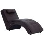 Diván de masaje con almohada de cuero sintético marrón de , Divanes - Ref: Foro24-281346, Precio: 267,40 €, Descuento: %