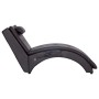 Diván de masaje con almohada de cuero sintético marrón de , Divanes - Ref: Foro24-281346, Precio: 267,40 €, Descuento: %